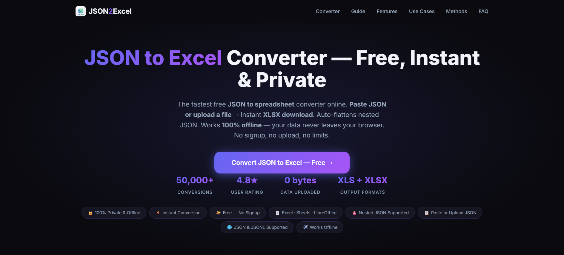 JSON to Excel Converter media 2