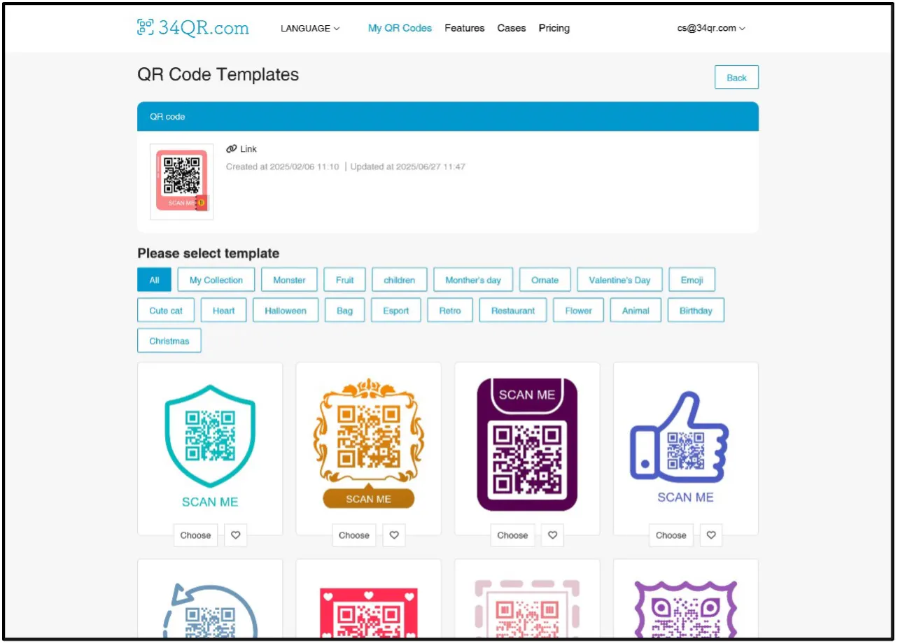 34QR.com free QR code generator gallery image