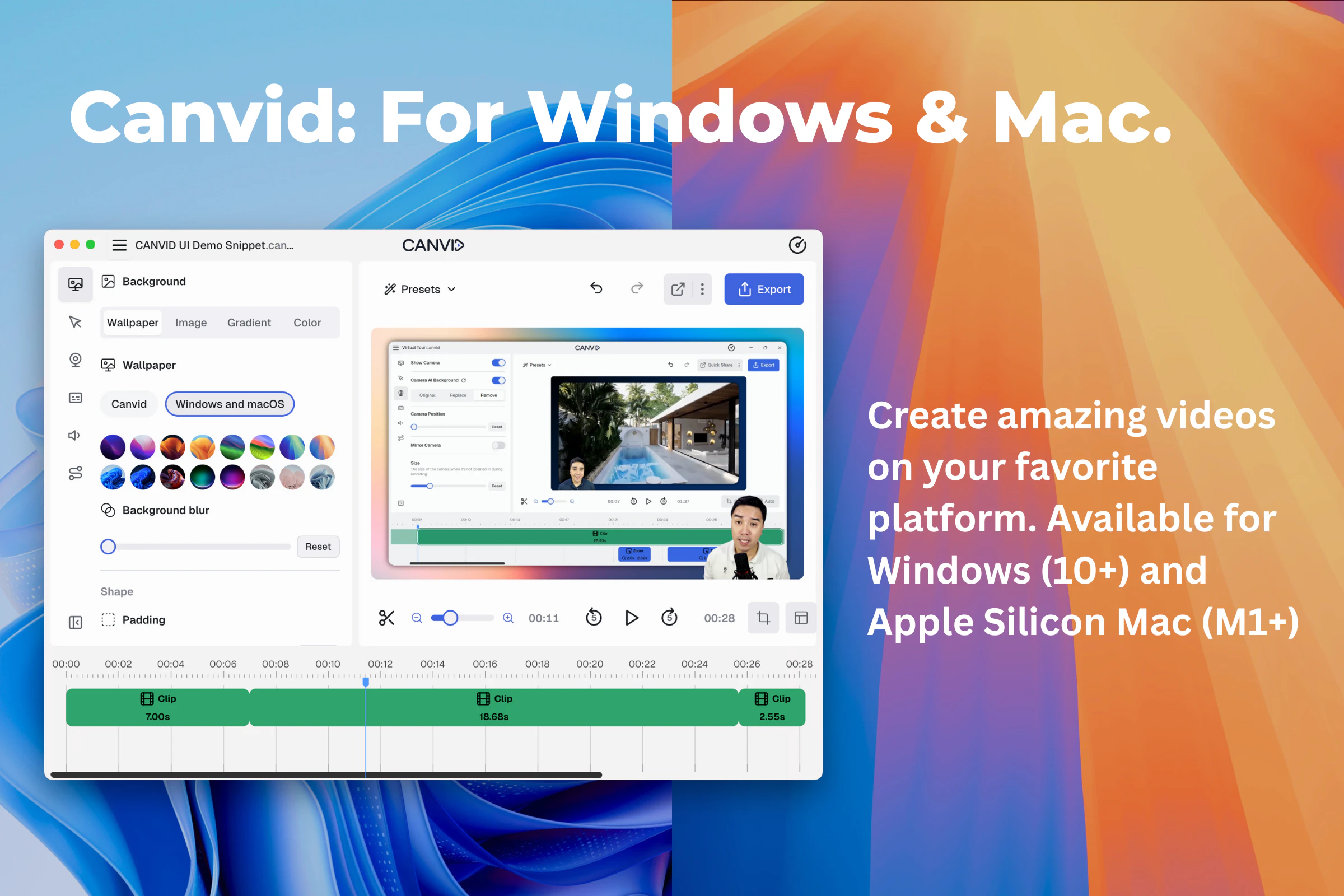 Canvid — screenshot 1 showing tool features and UI