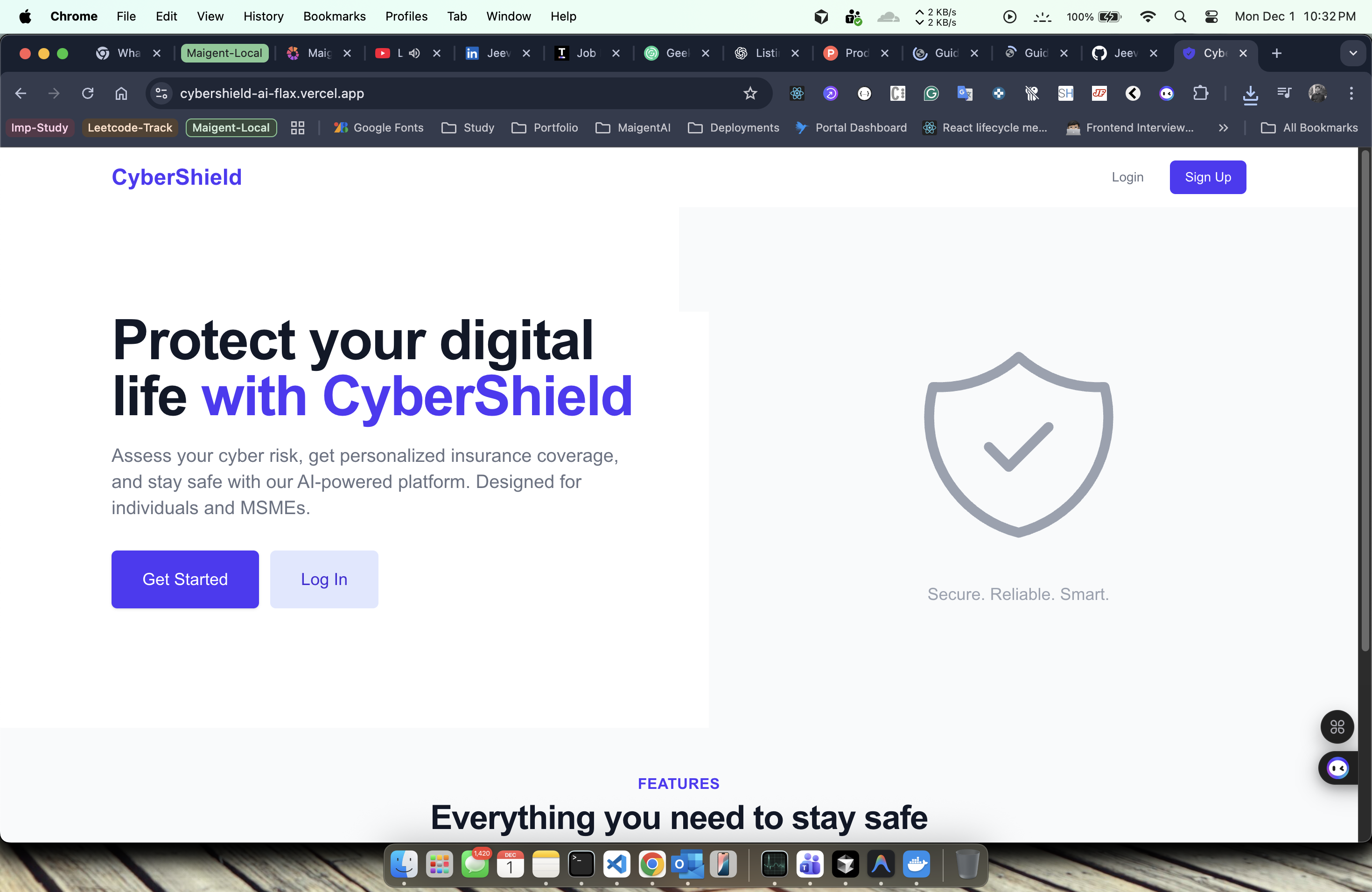 CyberShield - Screenshot 2 showing product features and functionality