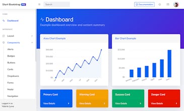 SB Admin Pro Angular gallery image