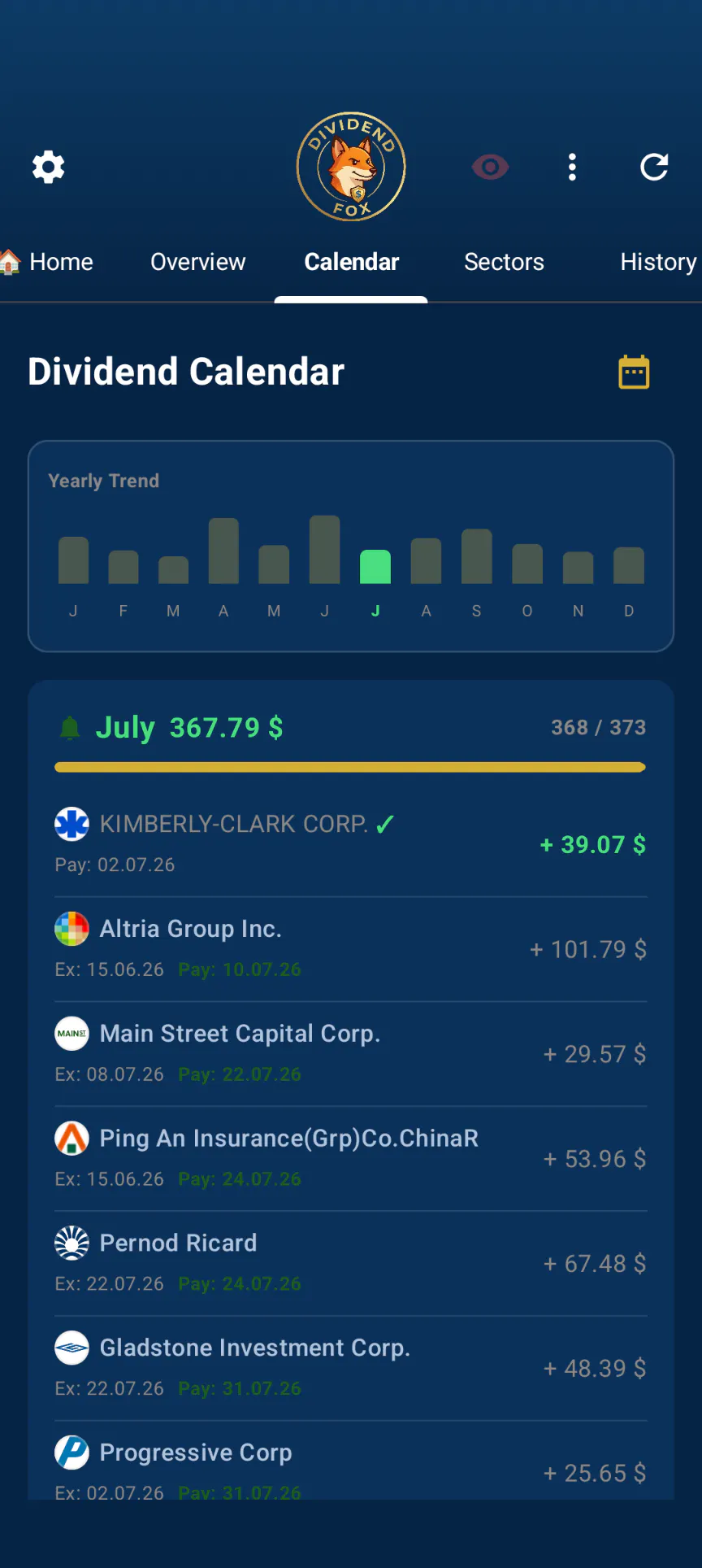 Dividend Fox - your Dividend Tracker gallery image