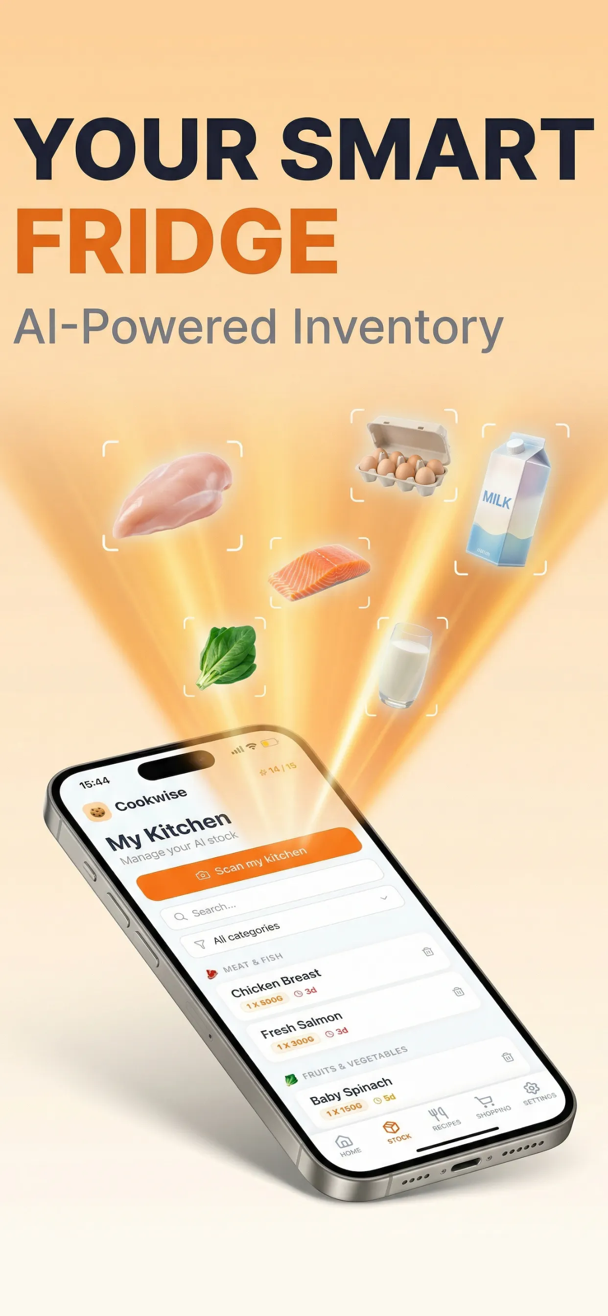 Cookwise - AI Fridge & Recipes 제품 배너