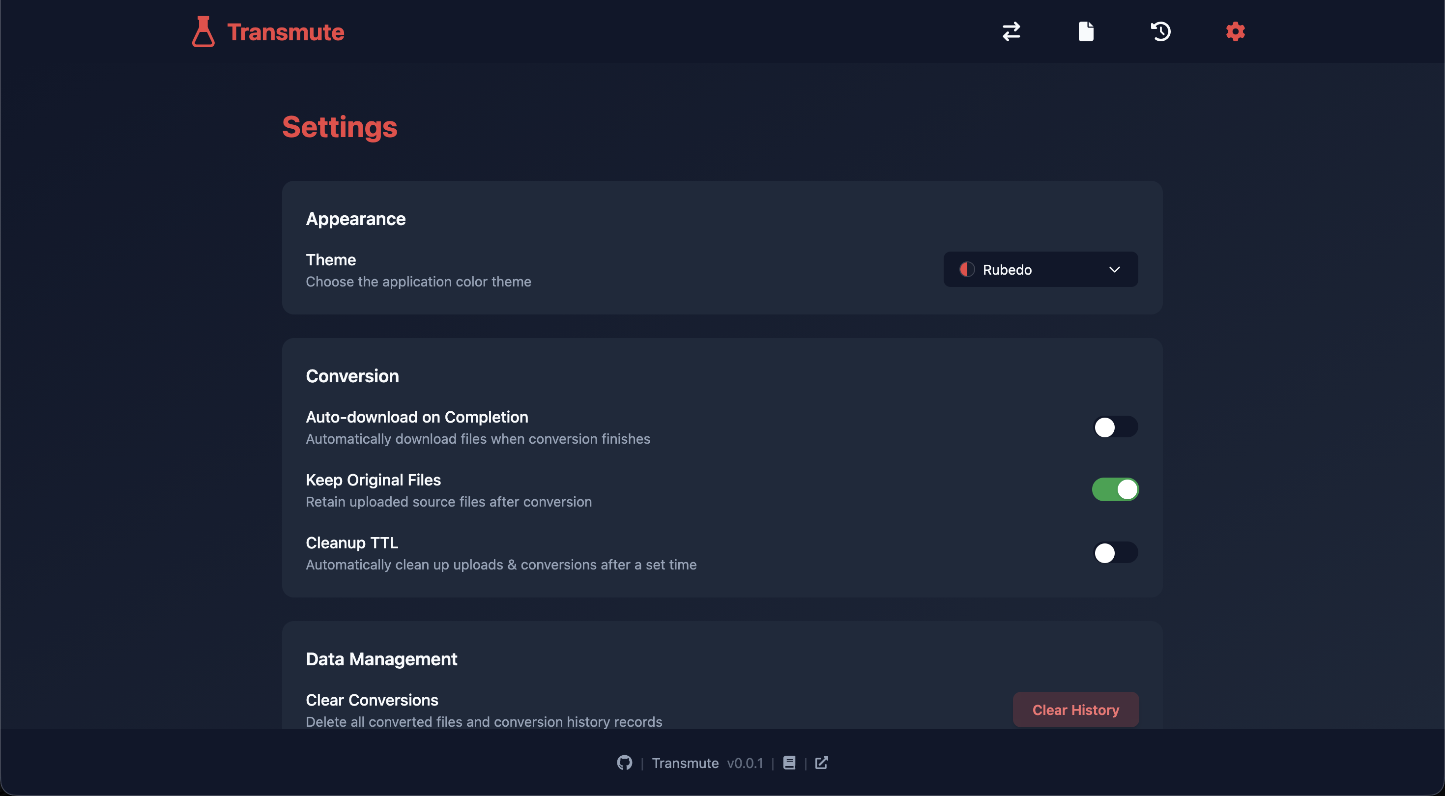 Transmute - Screenshot 4 showing product features and functionality