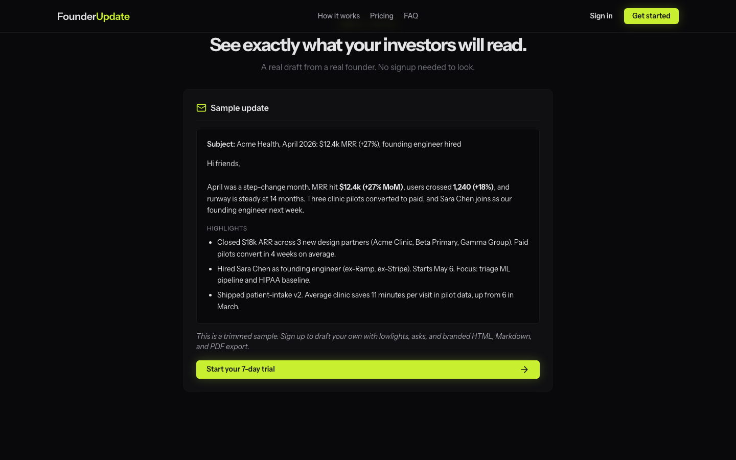 FounderUpdate gallery image