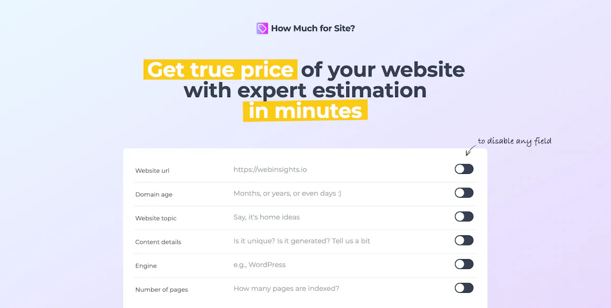 How Much for Site?