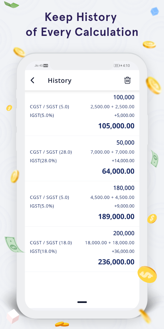 GST Calculator - CGST & SGST - Estimate gross or net product price on basis of GST rates. media 8