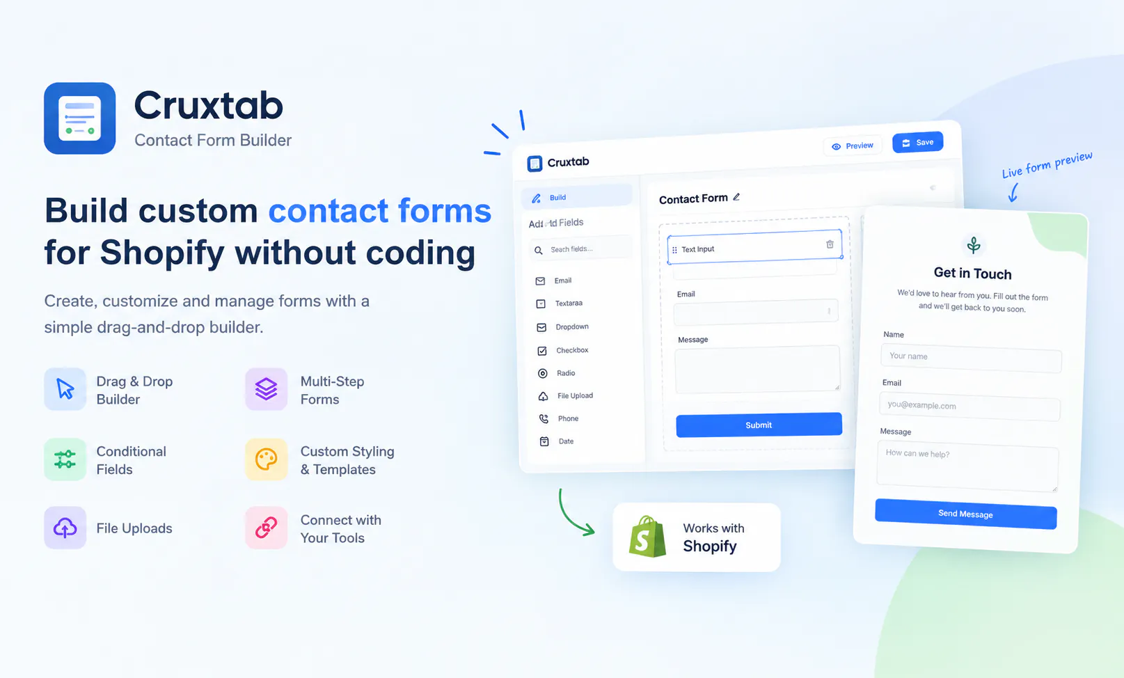 Cruxtab Contact Form Builder gallery image