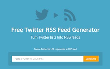 Free Twitter RSS Feed Generator gallery image