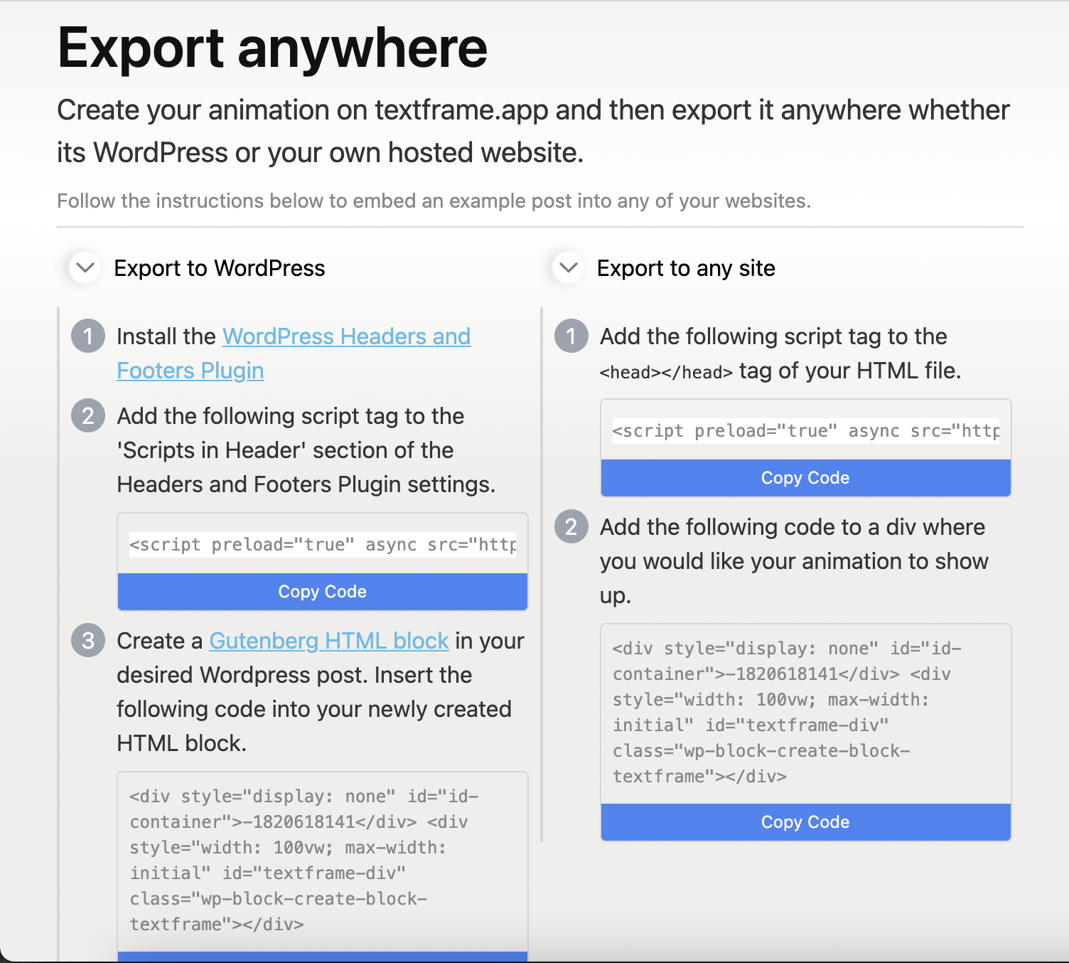 TextFrame gallery image
