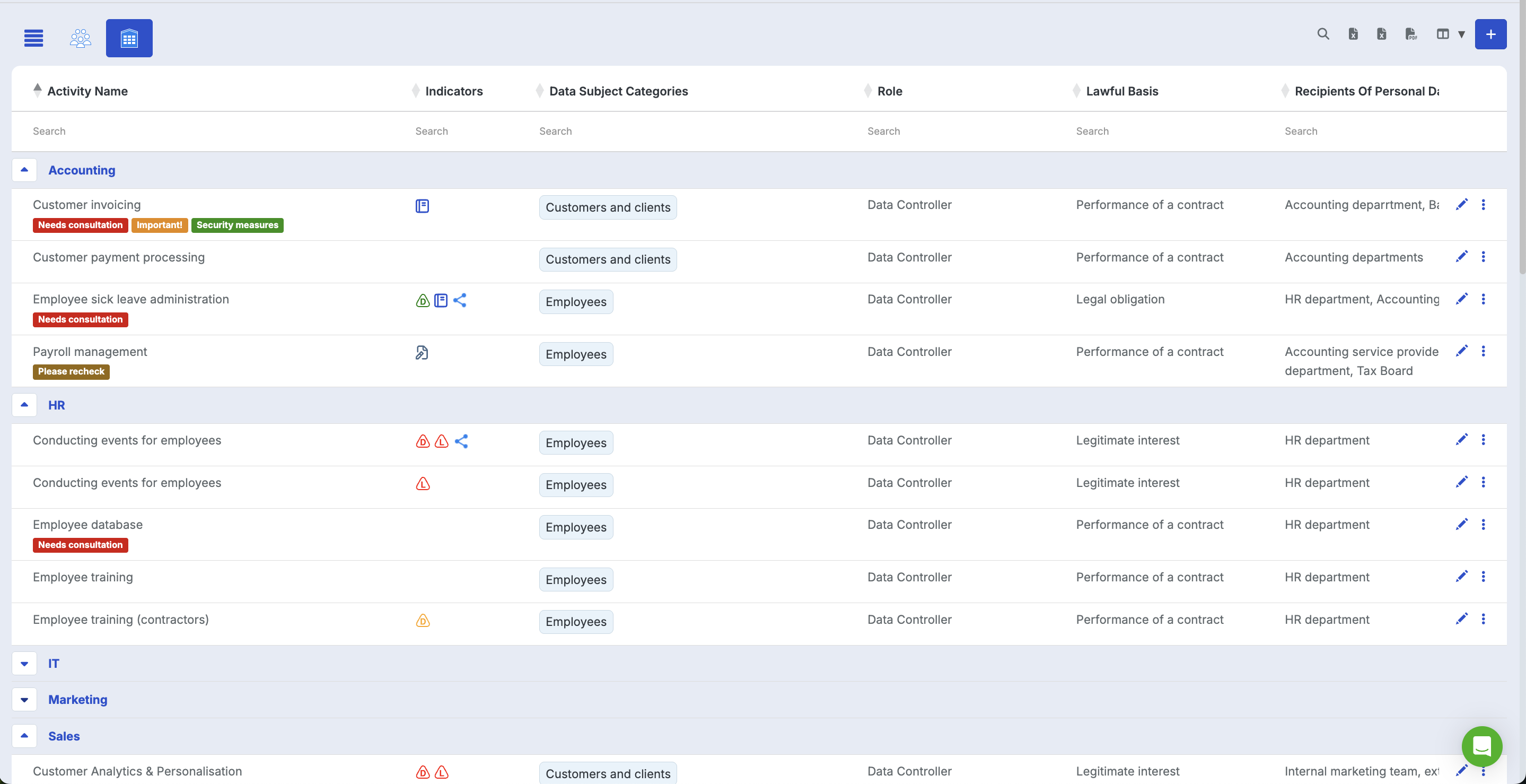 GDPR Register gallery image