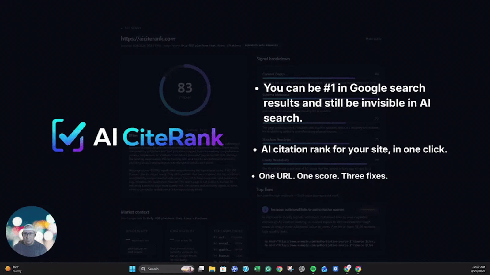 AI CiteRank screenshot 1 (video preview)