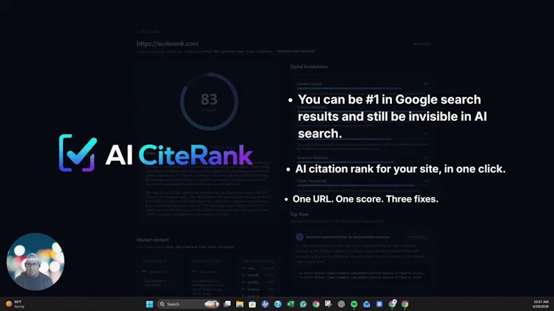 AI CiteRank screenshot 1 (video preview)