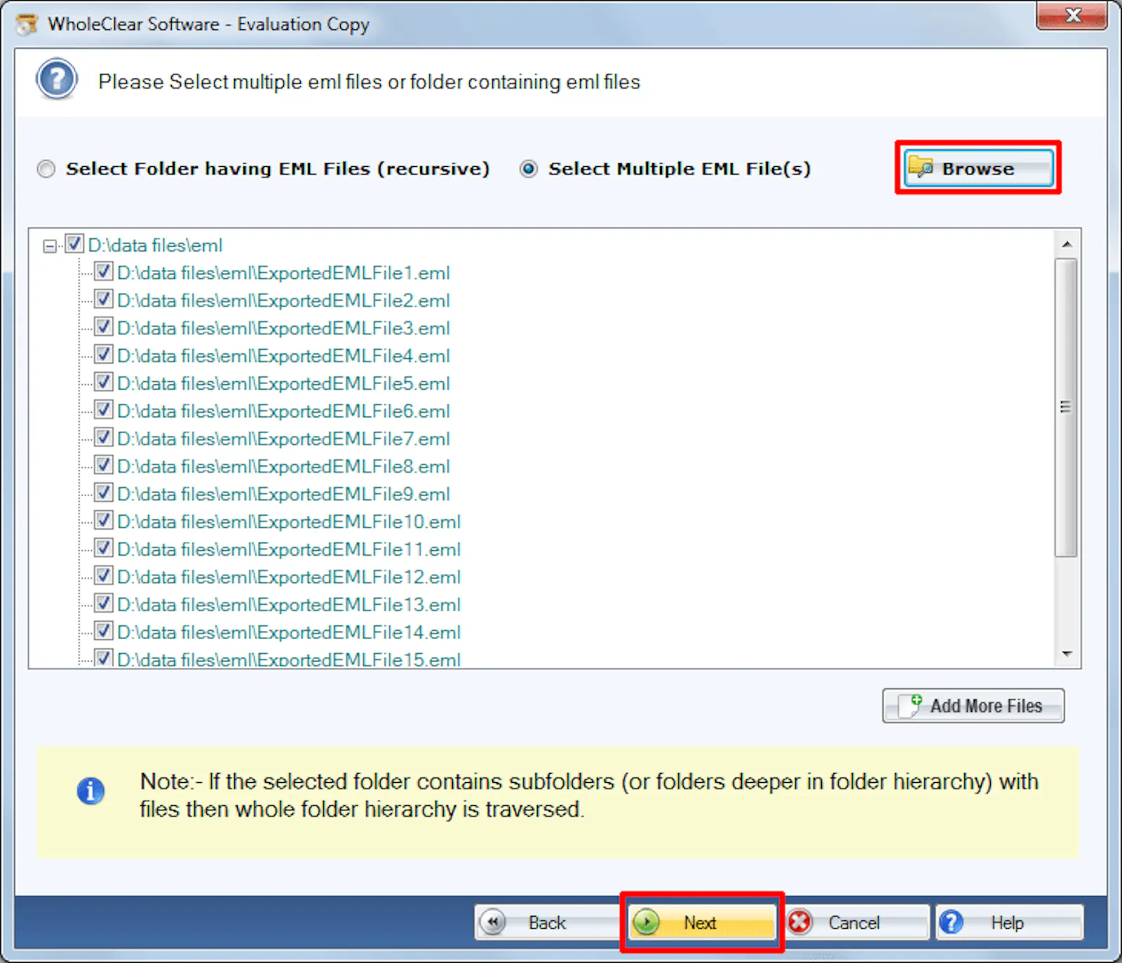 WholeClear MSG to PDF Converter screenshot 1