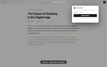 WebToBook - Send any article to Kindle gallery image