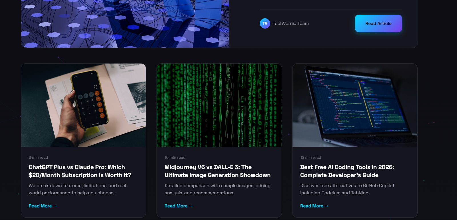 TechVernia - Screenshot 3 showing product features and functionality