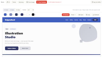 EnigmaEasel - AI Color Palette Generator gallery image