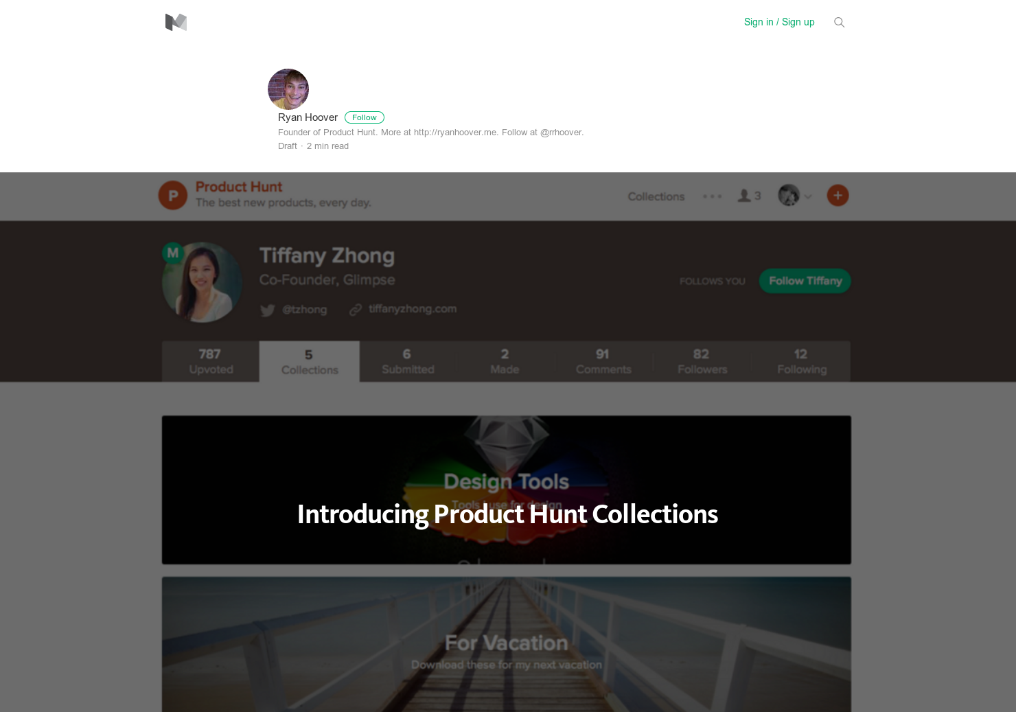 Product Hunt Collections