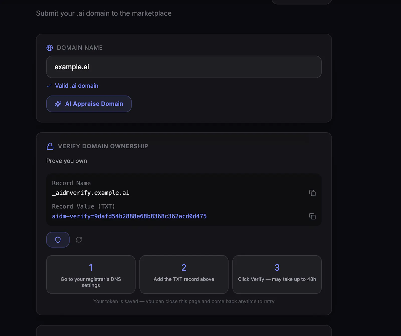 AI Domain Market Launch  screenshot 3
