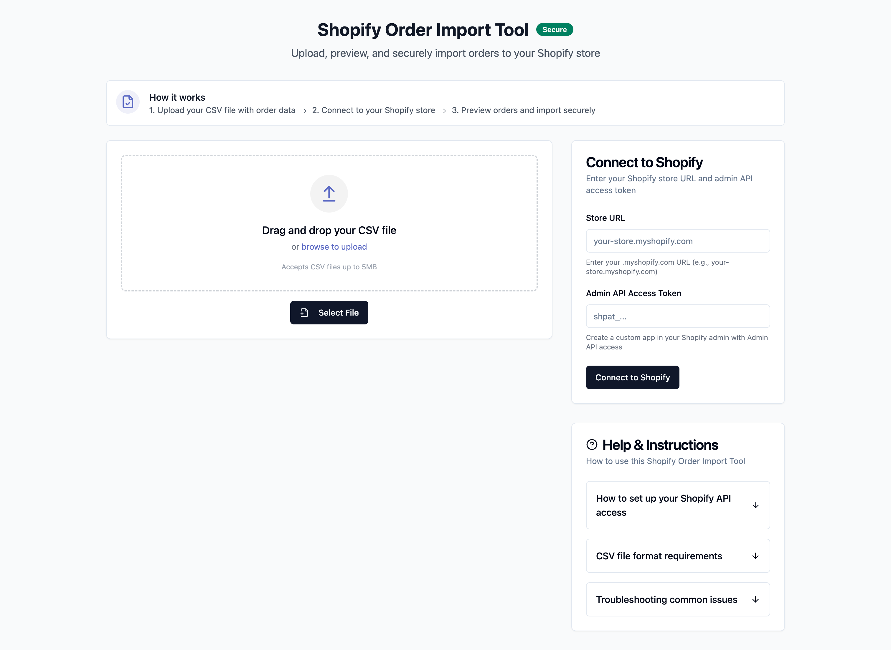 Invoeren - Upload CSV's en importeer Shopify -bestellingen in seconden. media 4
