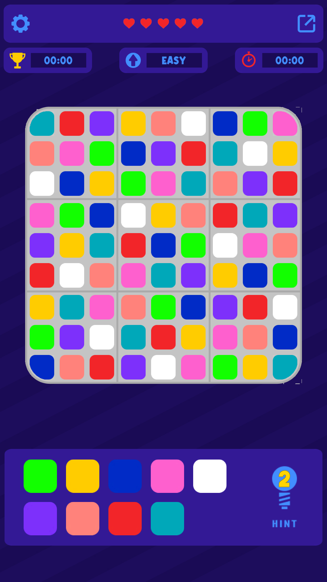 Sudoku: Renk