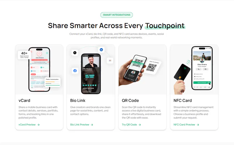 vCard SaaS screenshot 2