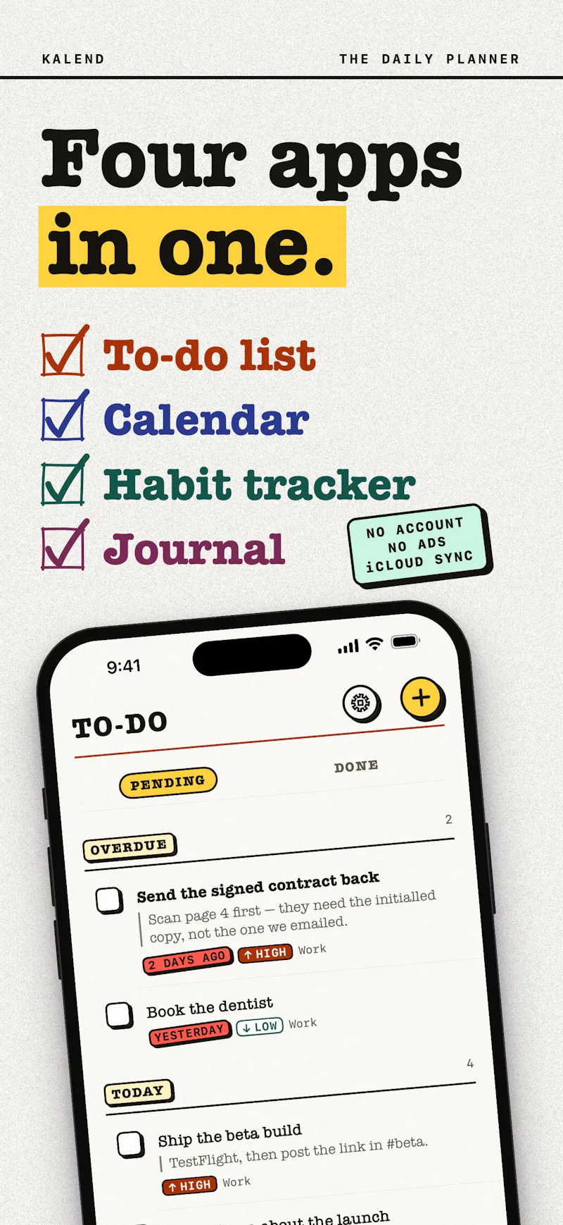 Kalend : Daily Planner And Habits screenshot 1