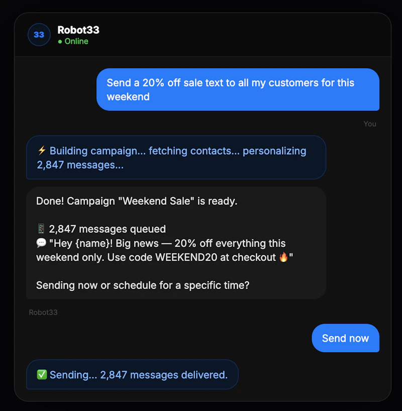 Robot33 — Your Business From Your iPhone screenshot 3