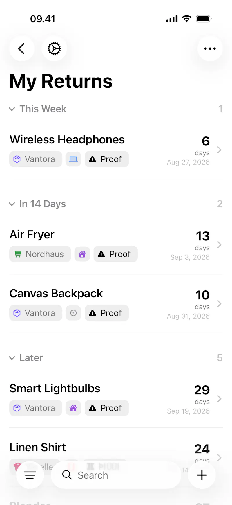 ReturnNotice screenshot 2