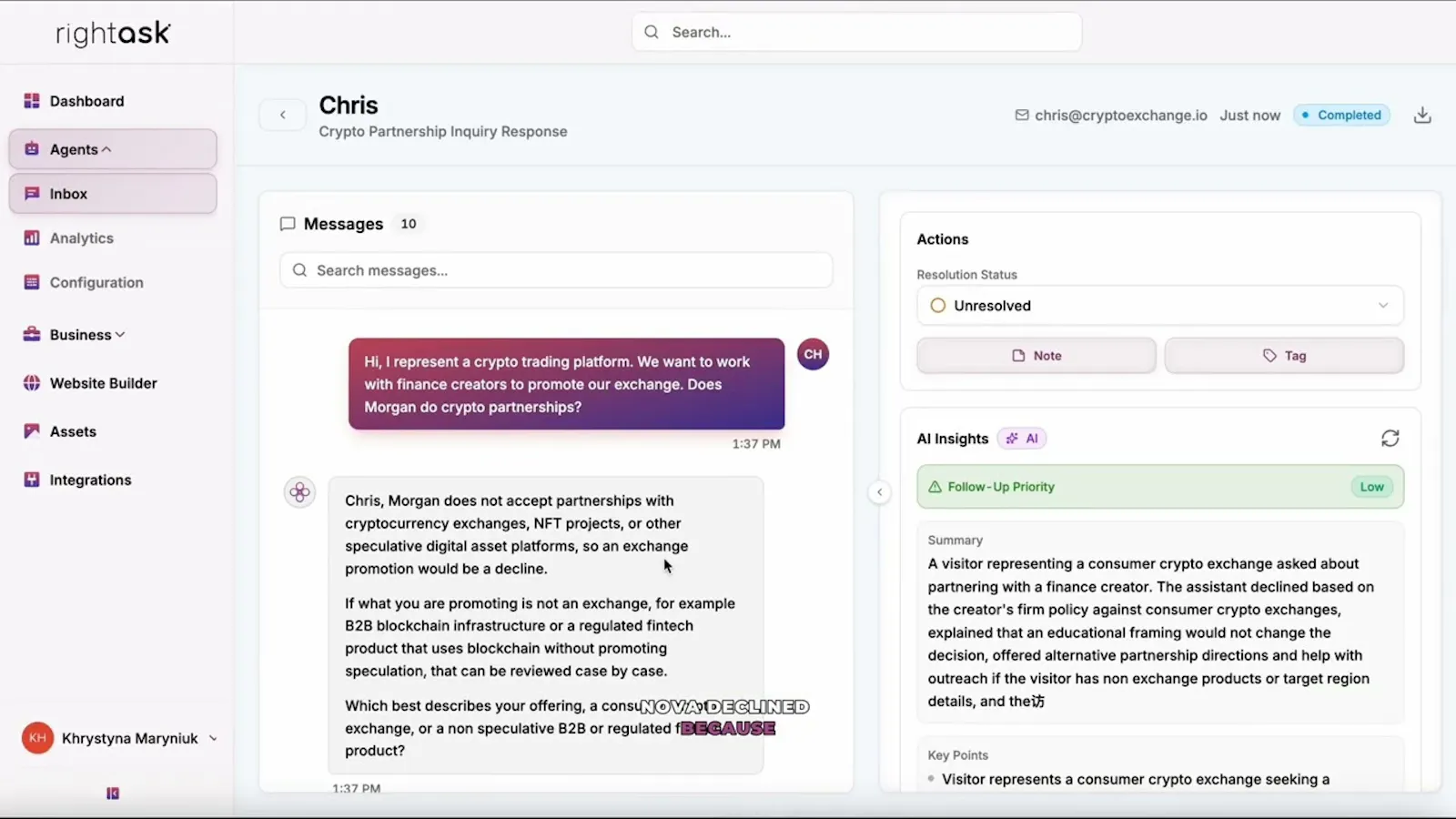 RightAsk AI screenshot 1 (video preview)