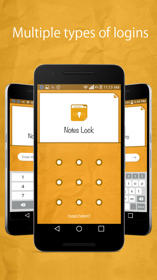 Notes Lock : Allows you to password-protect your secret notes, to-do lists, voice recordings, and collages!