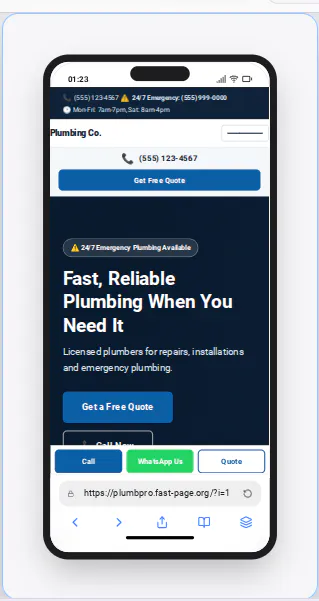 Plumbing pro WordPress theme gallery image
