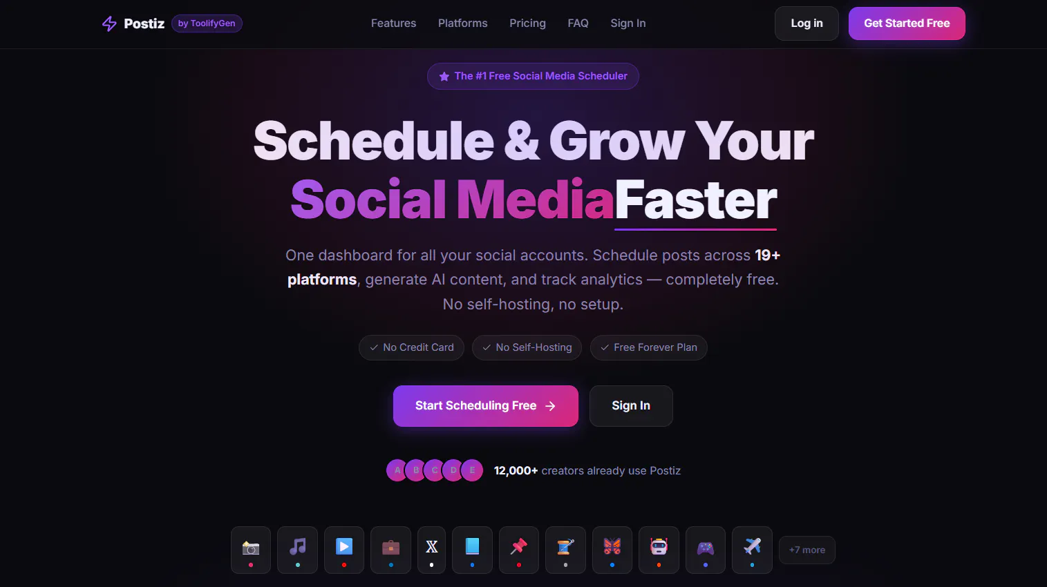 ToolifyGen Social Scheduler 제품 배너