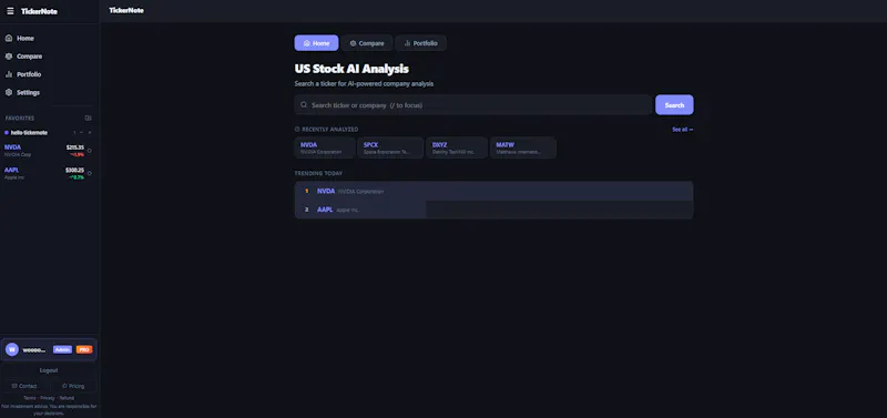 TickerNote screenshot 4