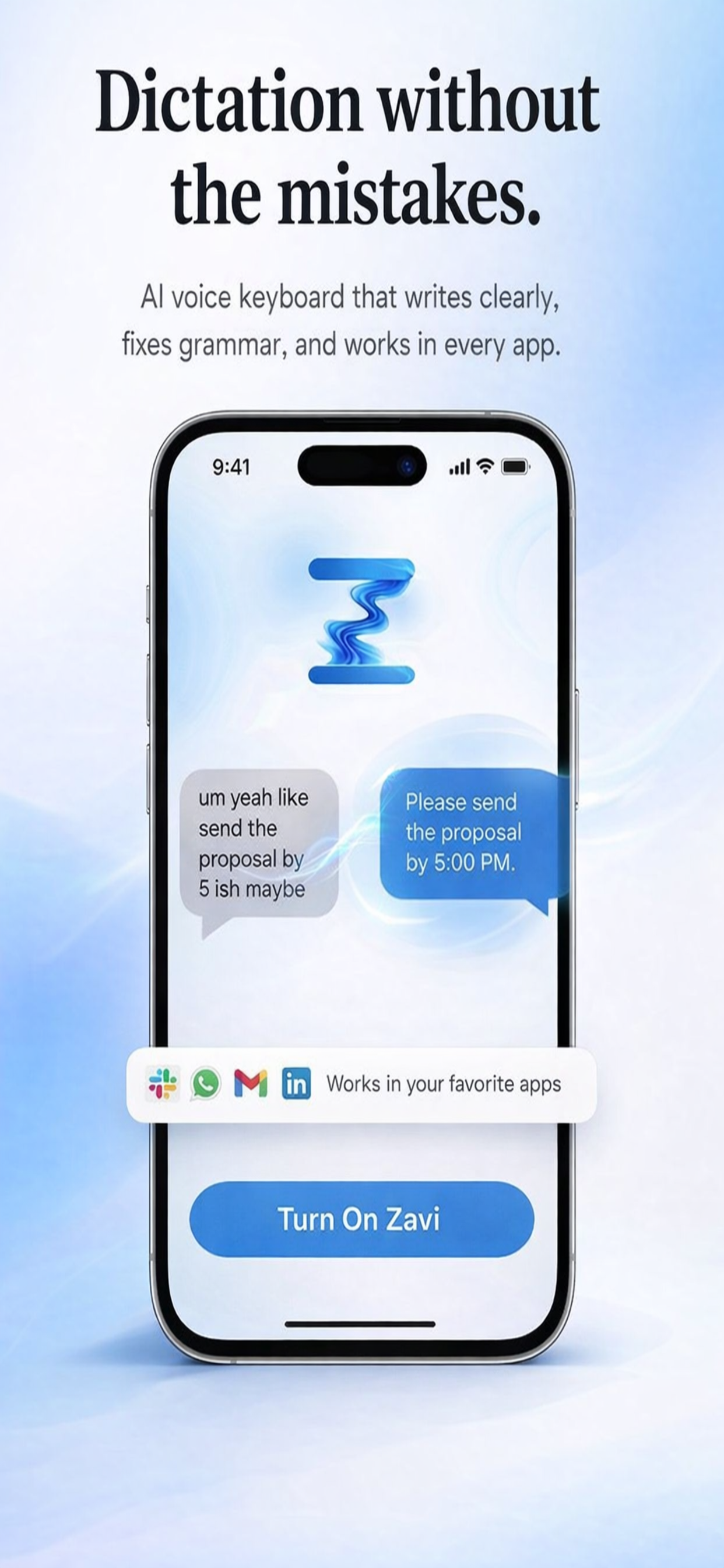 Zavi AI : Voice That Types, Edits & Acts - Screenshot 2 showing product features and functionality