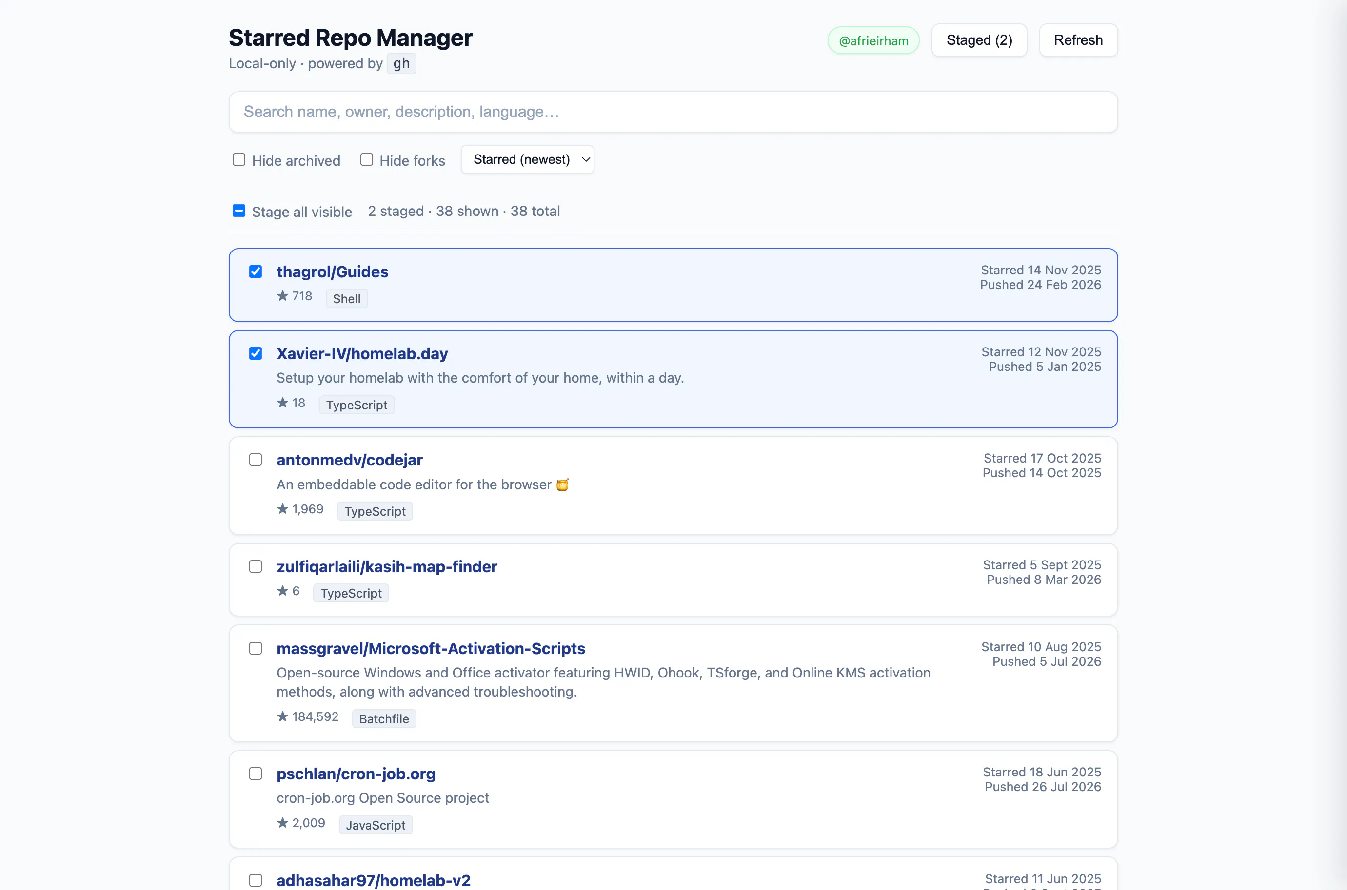 github unstar gallery image