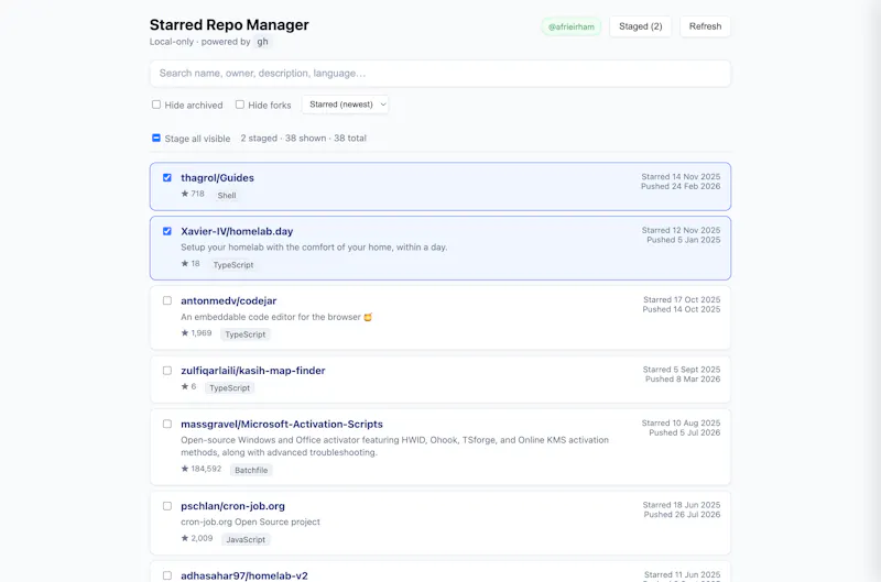 github unstar screenshot 2