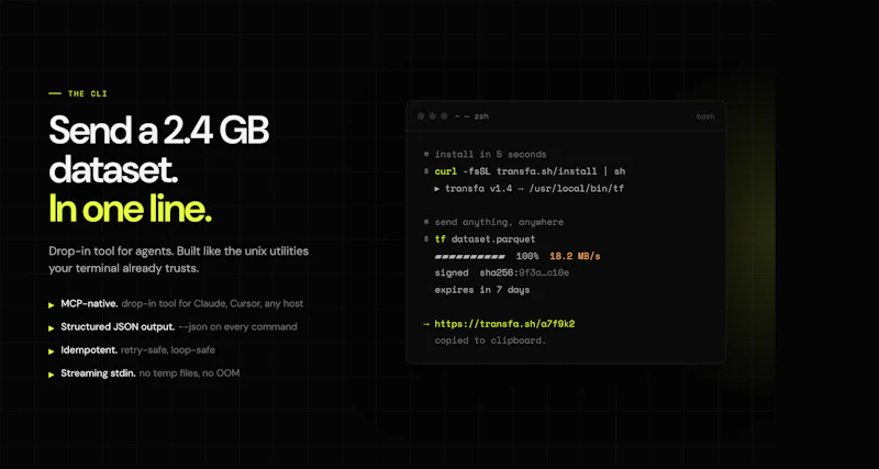 transfa.sh screenshot 2