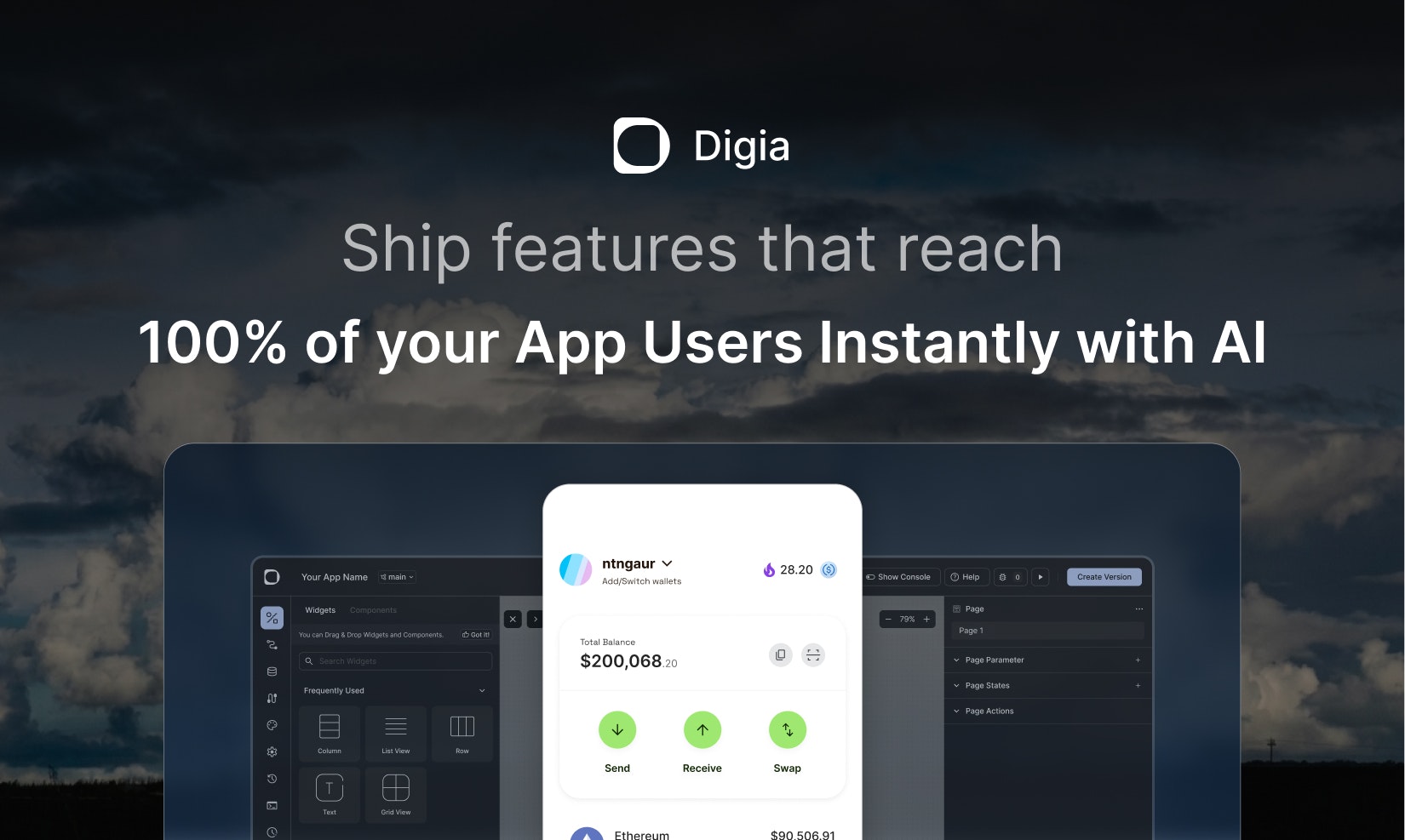 Digia Studio - Main product screenshot demonstrating key features and user interface