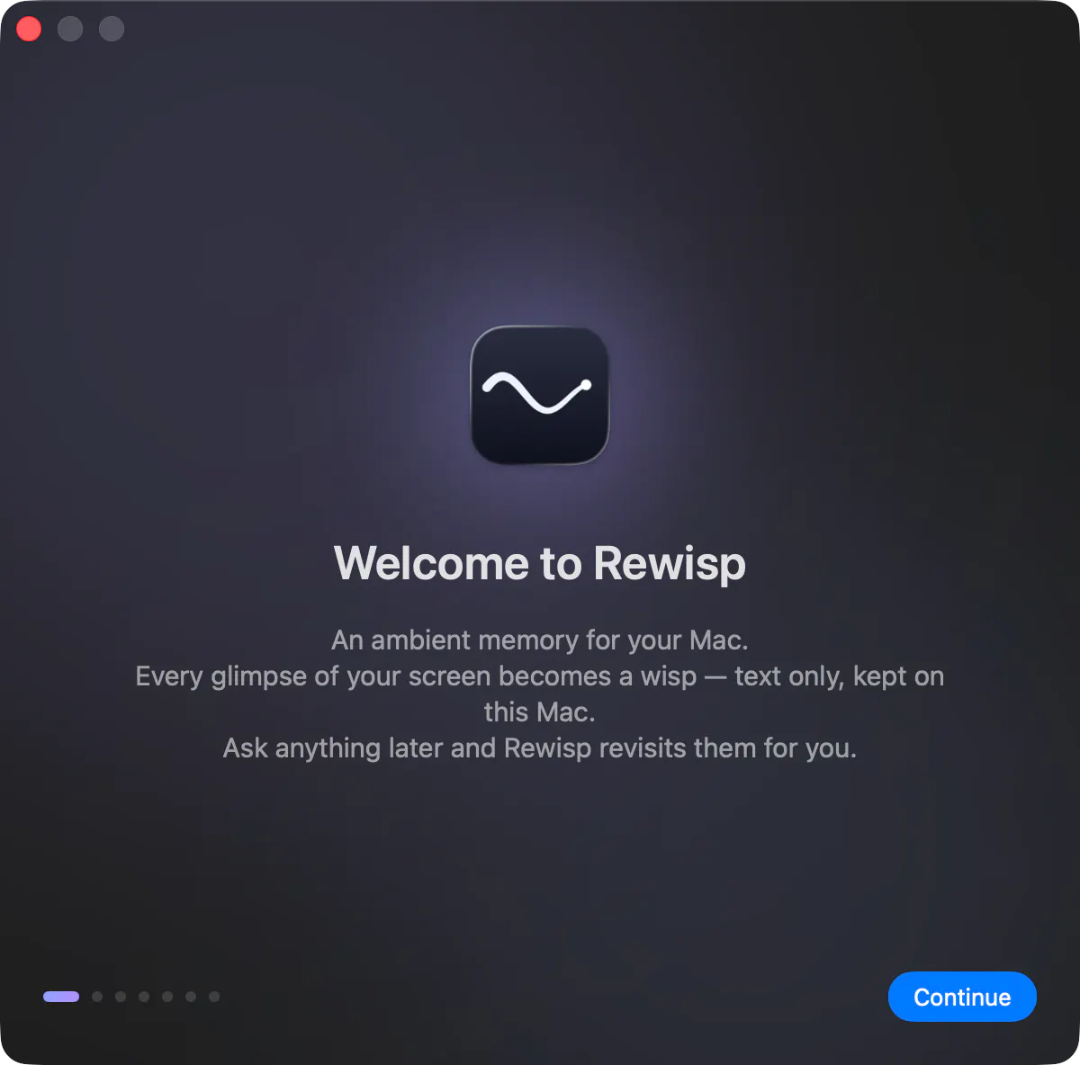 startuptile Rewisp — an ambient memory for your Mac-See it once. Ask forever.