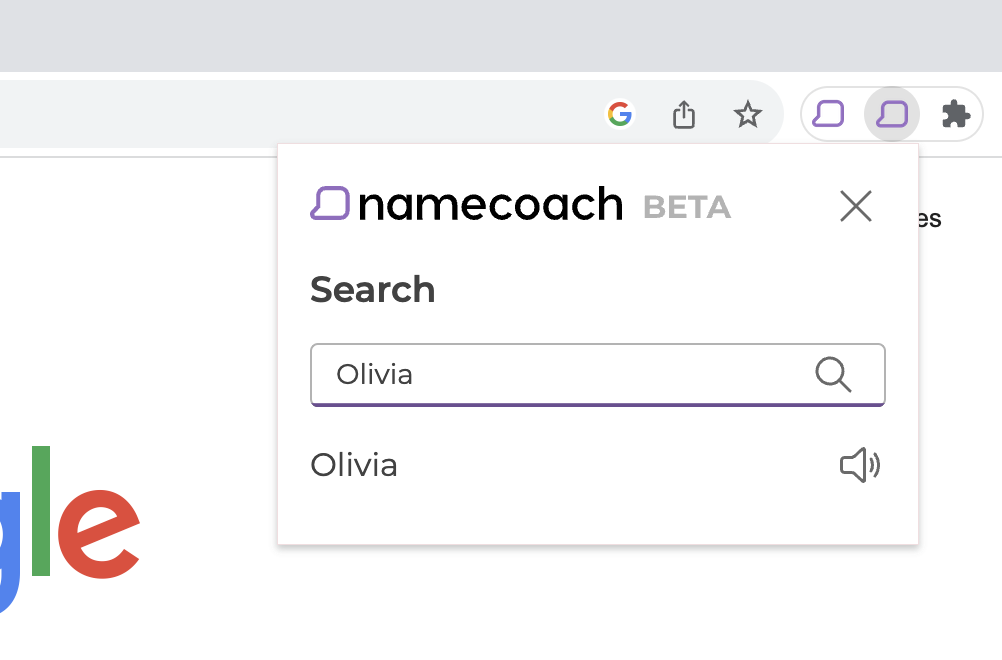 Namecoach Chrome Extension