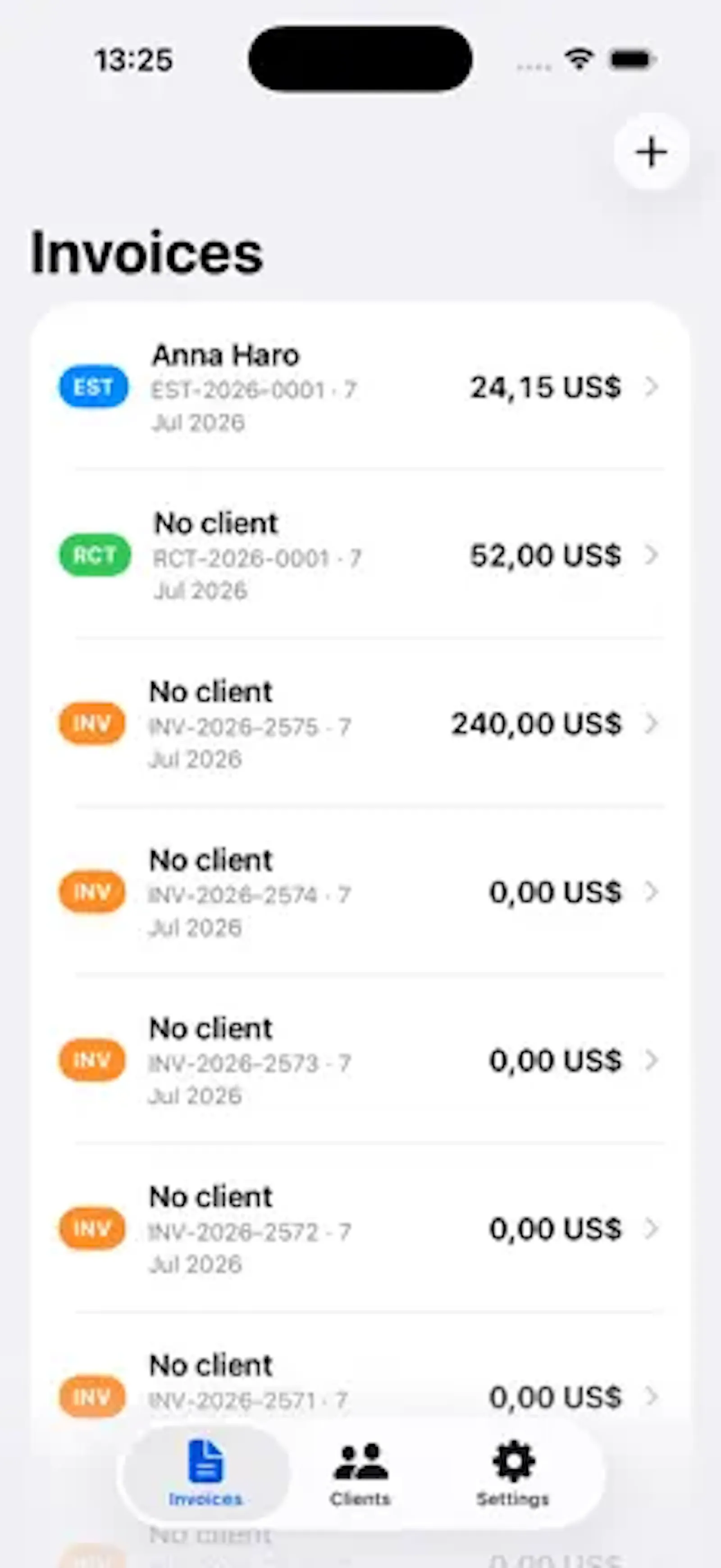 Simple Invoice PDF screenshot 1