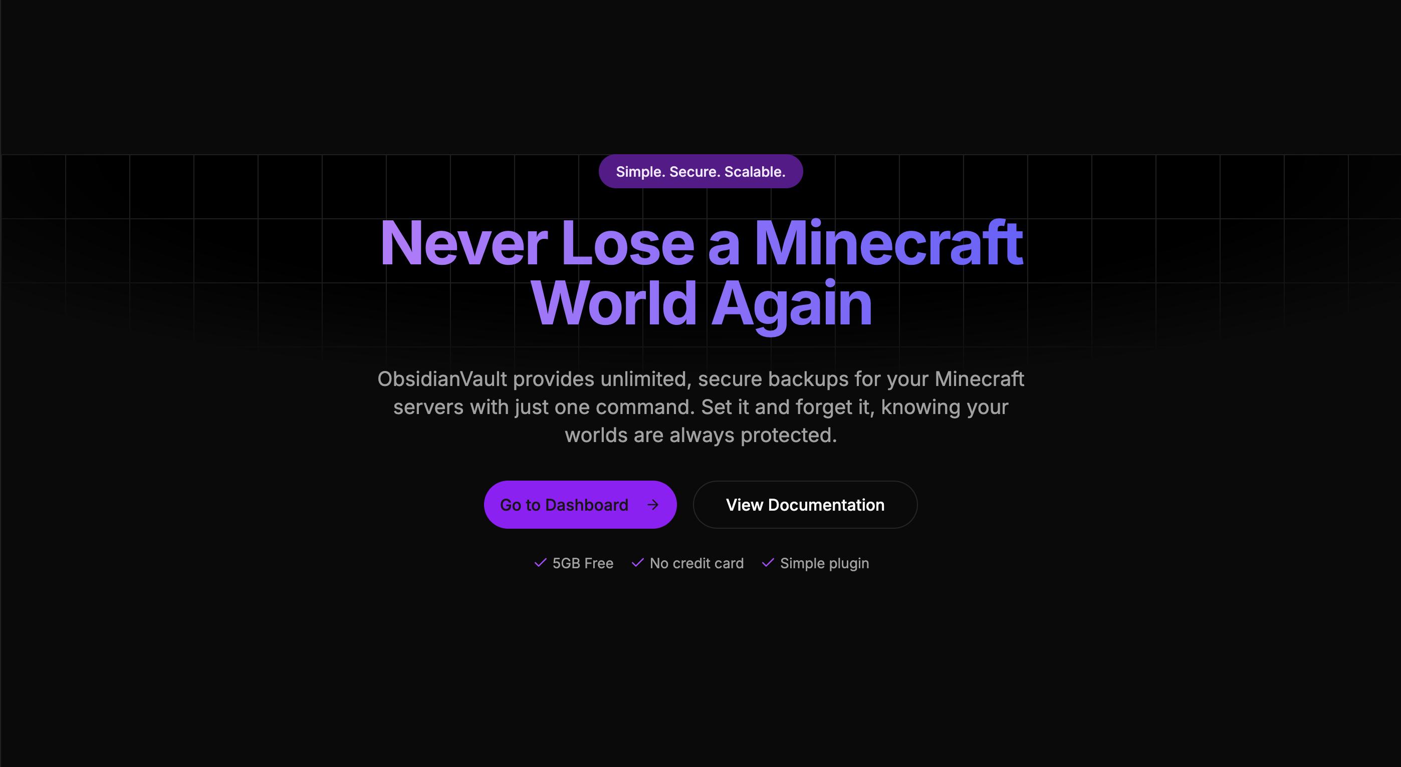 ObsidianVault - 自動化されたMinecraftサーバーのバックアップメディア1