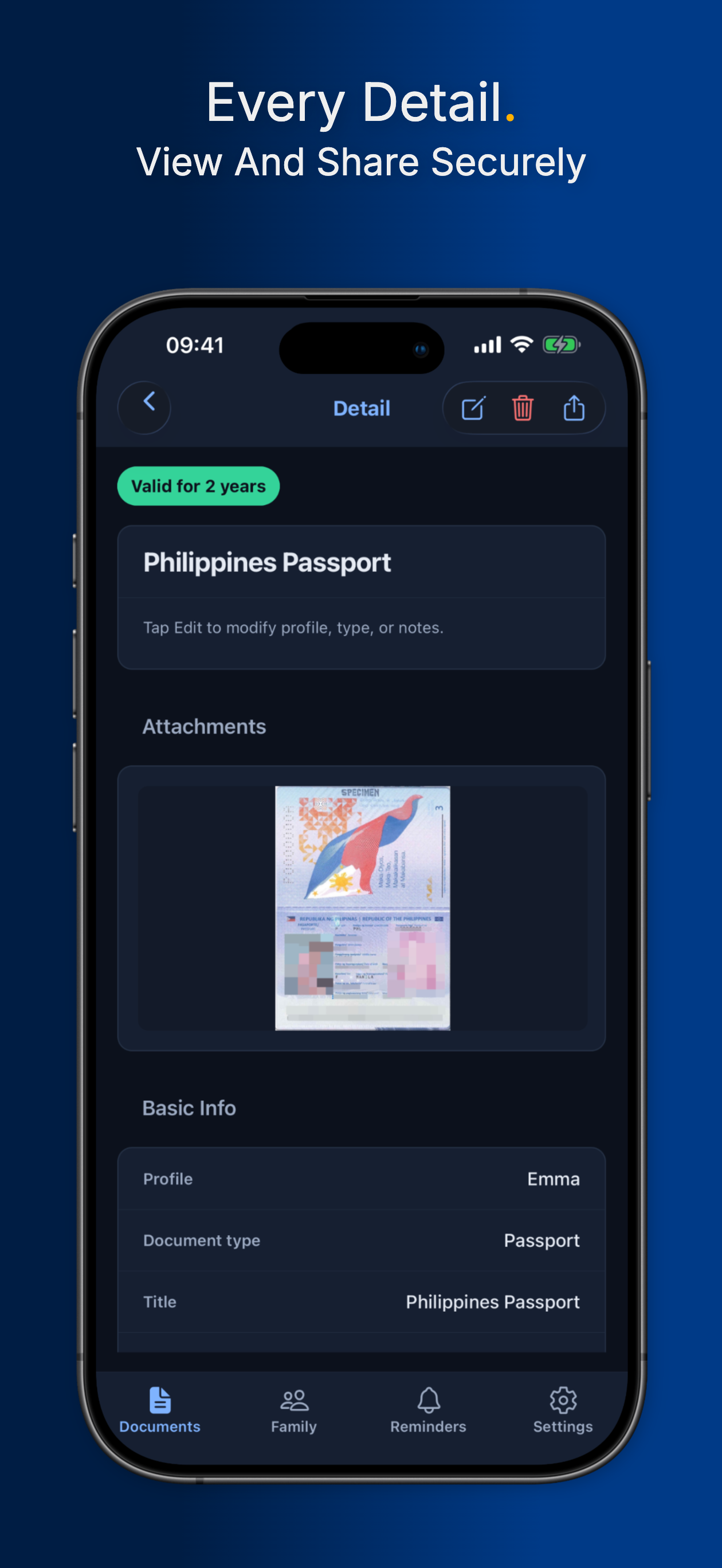 Travel Document Vault - Screenshot 5 showing product features and functionality