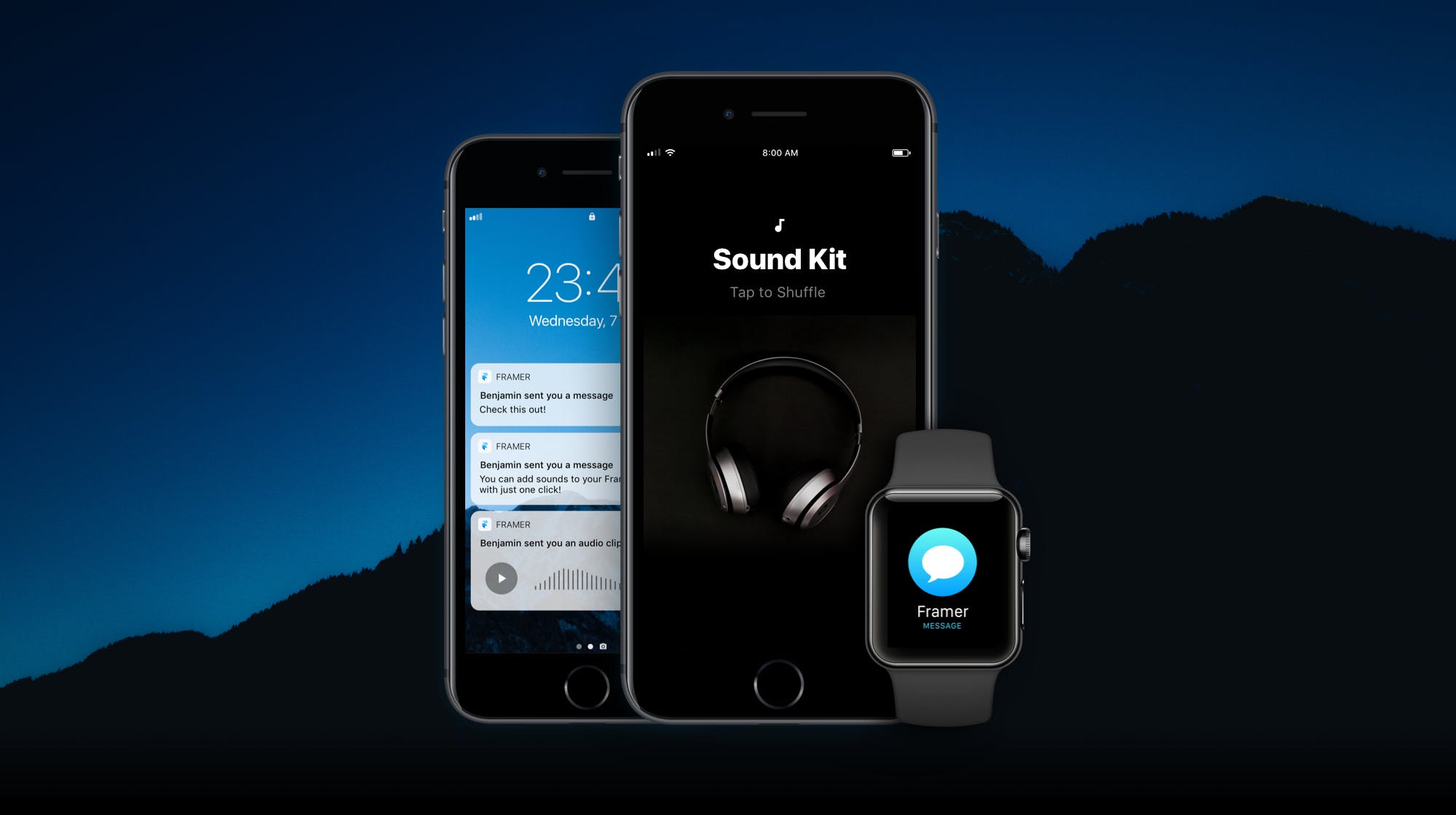 Facebook Sound Kit in Framer media 2