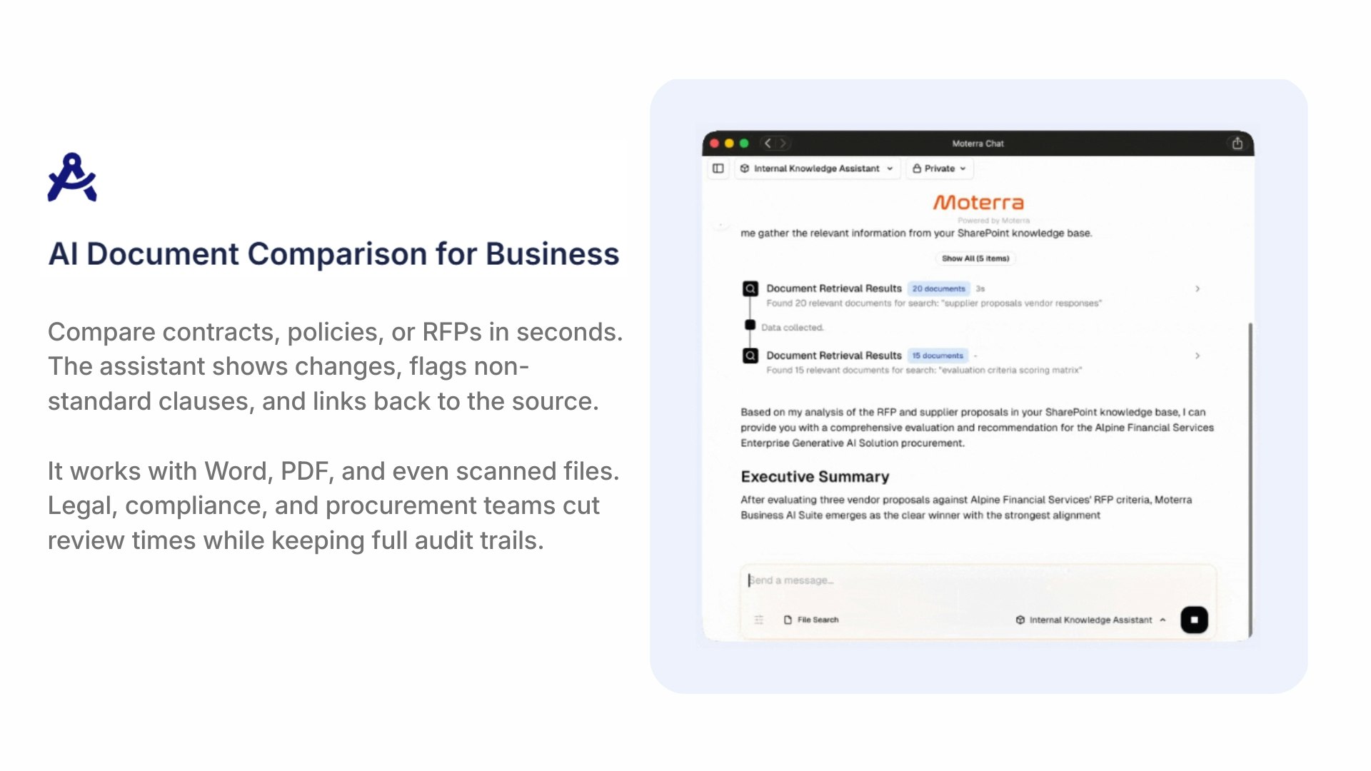Moterra AI - Screenshot 2 showing product features and functionality