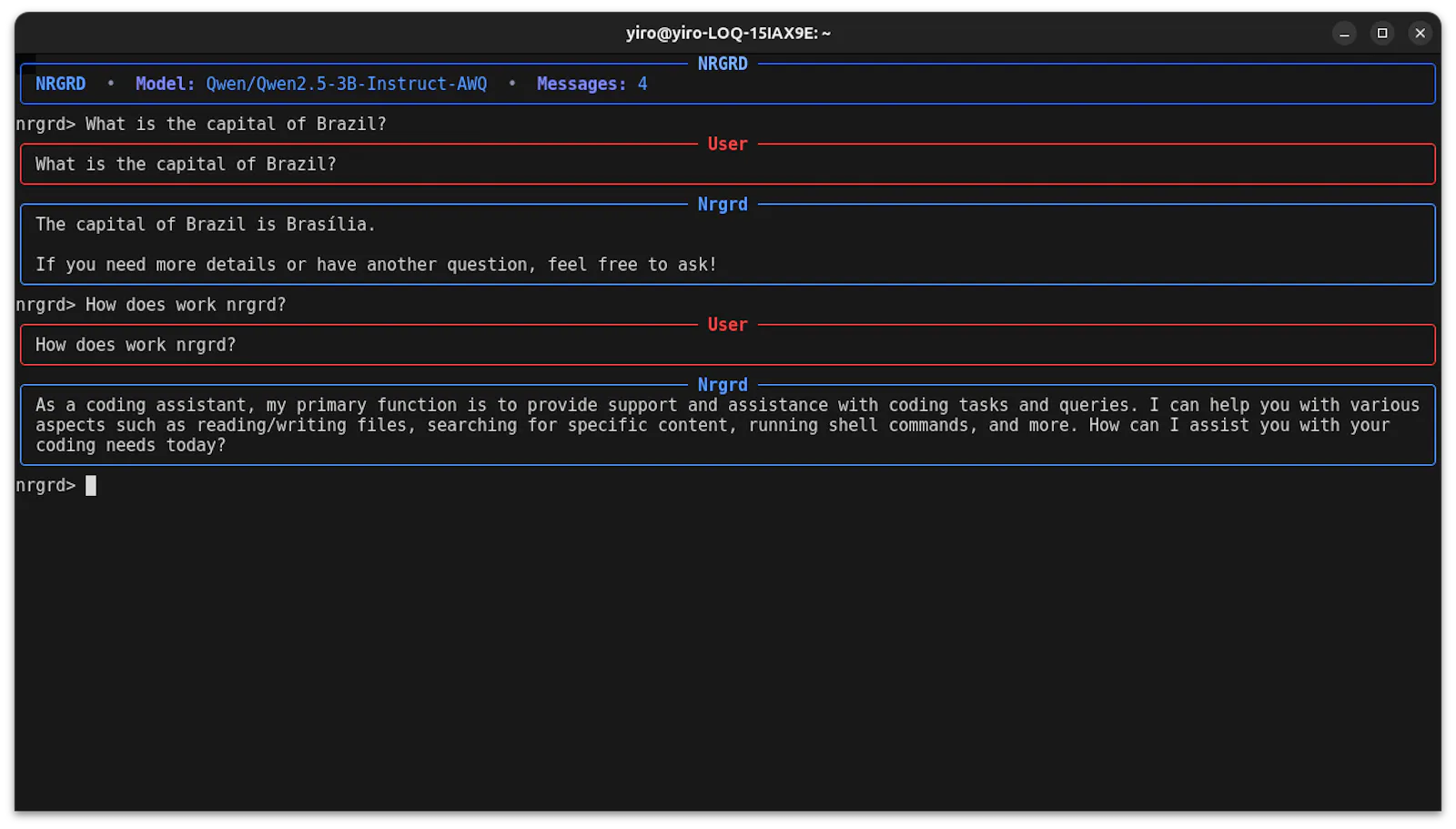 Neurogrid TUI screenshot 4