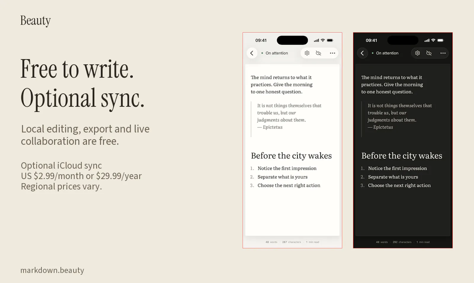 Beauty - Beautiful markdown notes screenshot 5