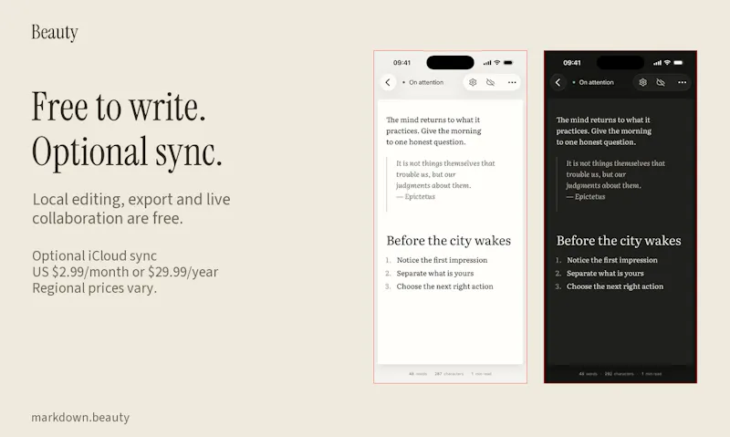Beauty - Beautiful markdown notes screenshot 5