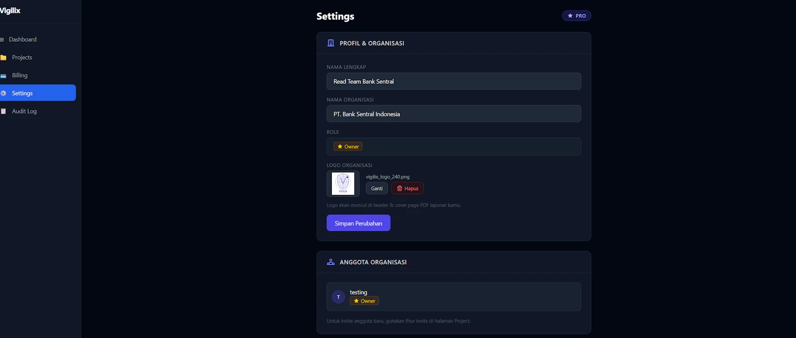 Vigilix screenshot 2